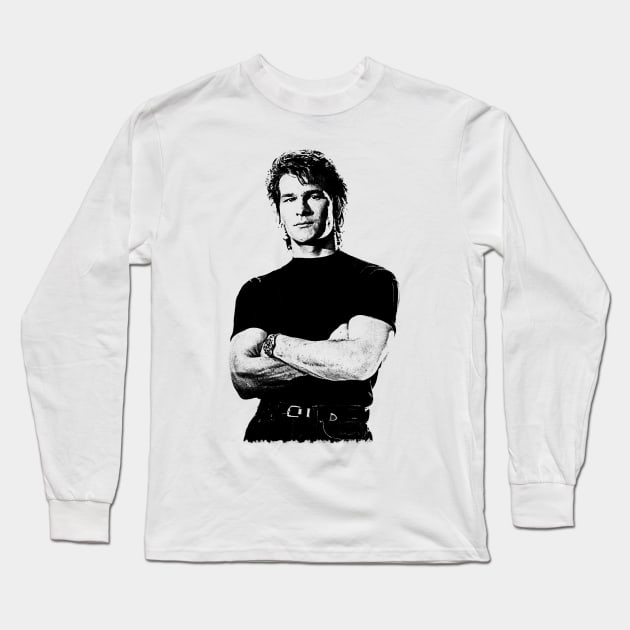 Patrick Swayze Long Sleeve T-Shirt by Lowchoose